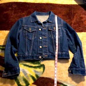 Denim Jacket Size XS Medium Dark Wash